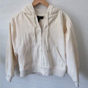 New!!Hooded Jacket Size S Cotton Blend
